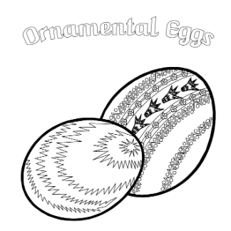 Ornamental Eggs Adult Coloring Book